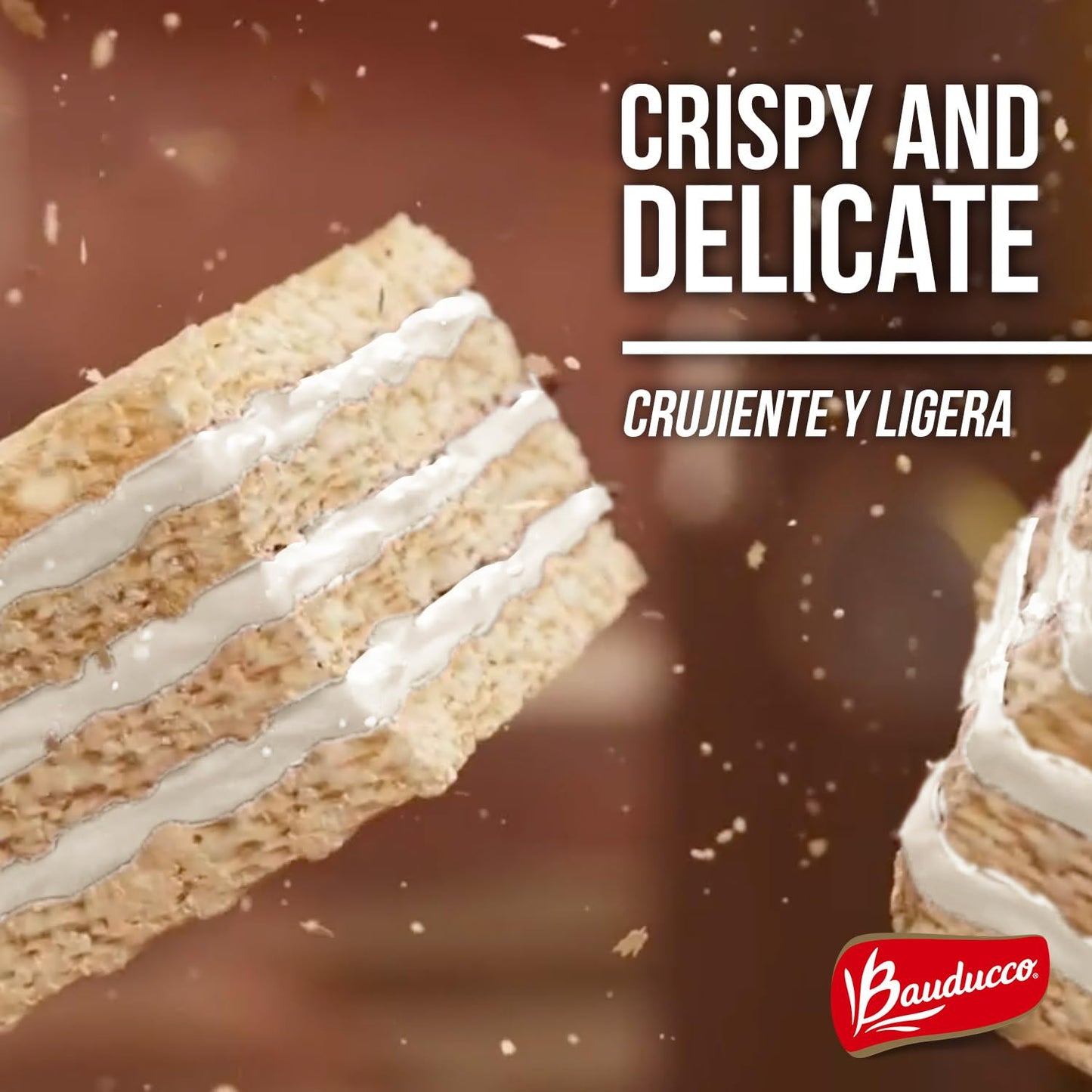 Bauducco Vanilla Wafer Cookies - Sugar Free Delicious & Crispy Wafers- 0G Of Added Sugar - 3 Creamy Layers - Great For Snacks & Dessert - No Artificial Flavors, 5Oz (Pack Of 1)