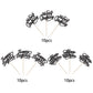 YCTHUNFISH 30 Pack Cupcake Toppers Glitter Bamboo for Birthday Parties, Baby Showers - Black