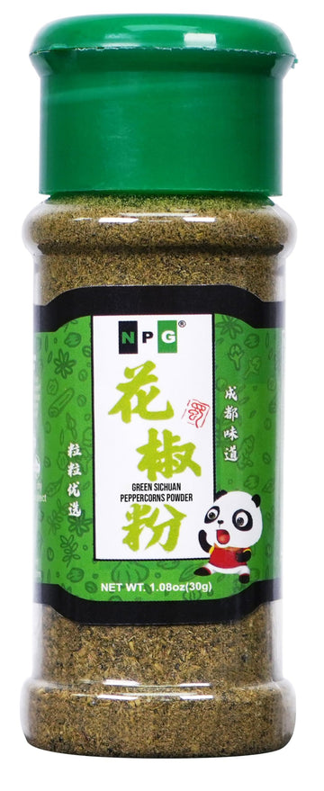 Natural Plus Green Premium Szechuan Green Peppercorns Powder, 1.08 Oz, Ideal for Kung Pao Chicken and Mapo Tofu