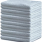Towels N More 24 White Cleaning Towels For Kitchen, 16X19 Bar Mop Dish Towels - 30Oz Commercial Grade Cotton Absorbent Reusable 