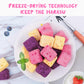 Freeze-dried yogurt chunks - Strawberry, Blueberry, Peach & Mango Mix | Crunchy Sweet & Tangy Snack for Ice Cream, Oatmeal, Lunc