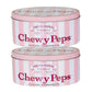 The Original Chewy Peps Peppermint Gift Tin, Handcrafted Premium Old-Fashioned Candy, Organic Non-Gmo Sustainable Ingredients, 1