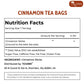 TOG999  enhanced 135 Tea Bags - Special Cinnamon Tea  100% Natural & Pure. Cinnamon Stick Herbal Spice Tea. No Sugar  No Caffeine  No Gluten  Vegan.
