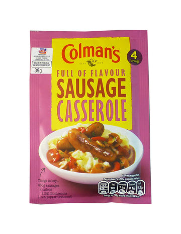 Original Colman's Sausage Casserole Sauce Mix Imported From The UK England A Seasoning Mix with Tomato Herb for Sausage Casserol