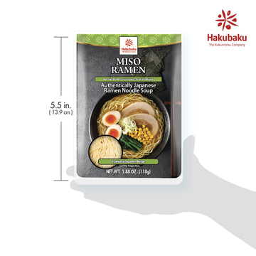 Hakubaku Authentic Japanese Ramen Noodles (Miso, 12 PACK)