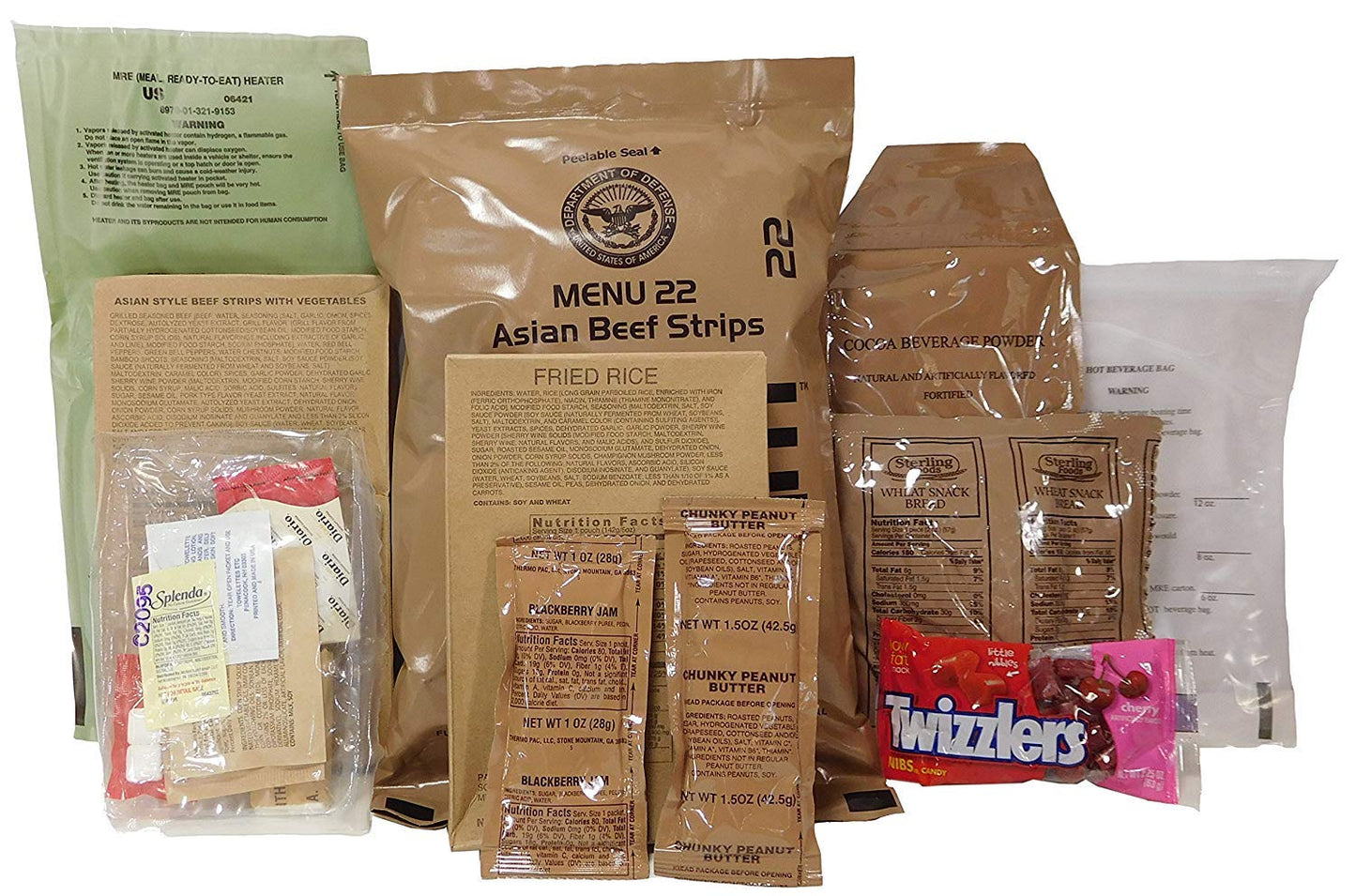MREs (Meals Ready-to-Eat) Genuine U.S. Military Surplus (1 Pack) Assorted Flavor