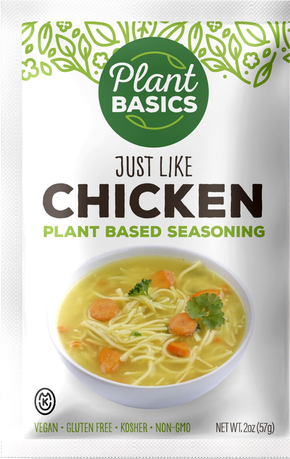 Plant Basics - Plant Based Seasoning, Just Like Chicken, 2 Ounce (Pack Of 3), Vegan, Gluten Free, Kosher, Non-Gmo