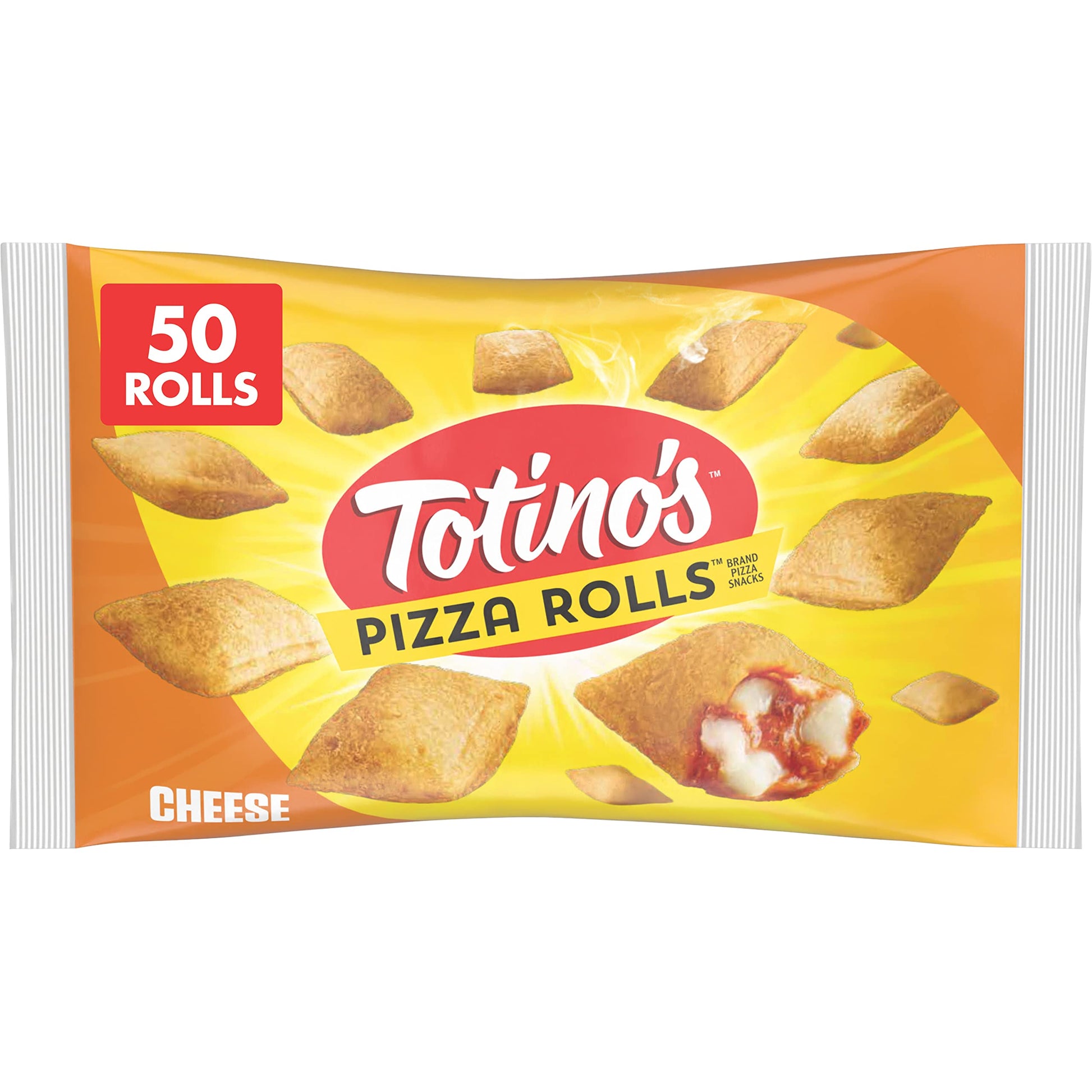 Totinos Pizza Rolls, Cheese Flavored, Frozen Snacks, 50 Rolls, 24.8 oz