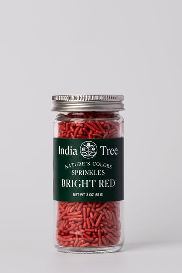 India Tree Nature'S Colors Bright Red Sprinkles 3 Oz | Natural, Vegan, Non-Gmo, Top 9 Allergen-Free, Red 3 Free