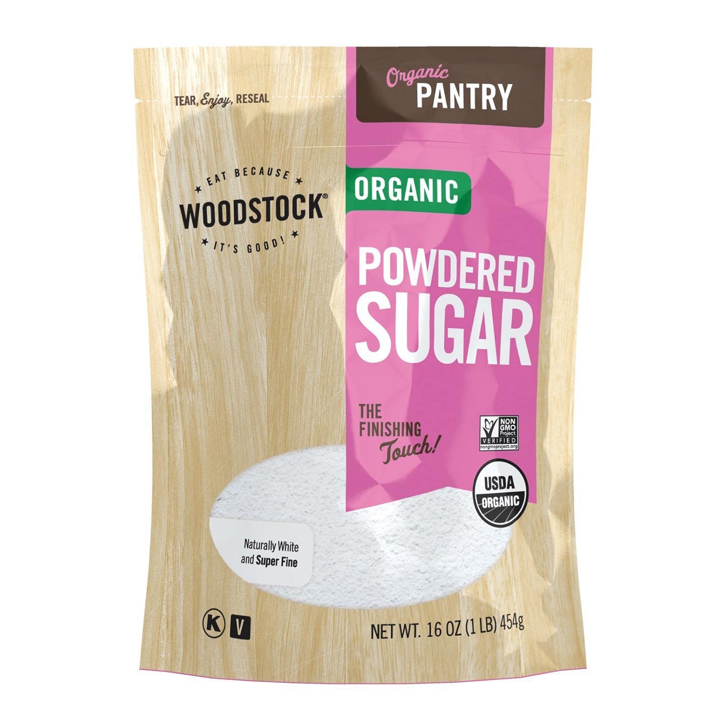 Woodstock Farms Organic Powdered Sugar, 16 Ounce -- 12 per Case