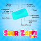 Zaffi Taffy Sour In Assorted Sour Flavors, Watermelon, Green Apple, Blue Raspberry, And Grape, 5 Oz. Bag