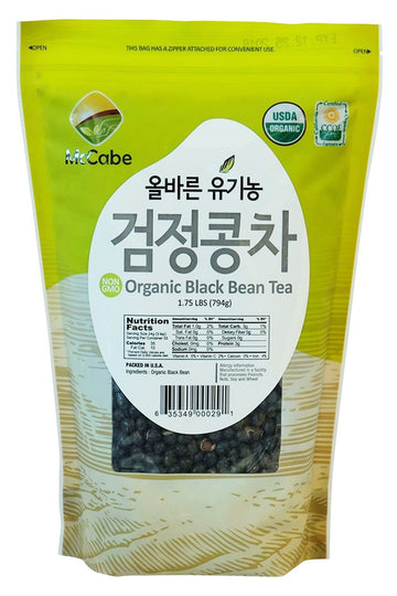 Mccabe Organic Black Bean Tea - Roasted Black Beans Tea | Usda And Ccof Certified | Roasted And Packed In Usa | 1.75 Lbs (28 Oz)