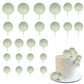 Rsstarxi Mini Balloons & Foam Balls Cake Toppers - 30 PCS, Blackish Green, Model XM402, DIY Inserts for Weddings & Parties