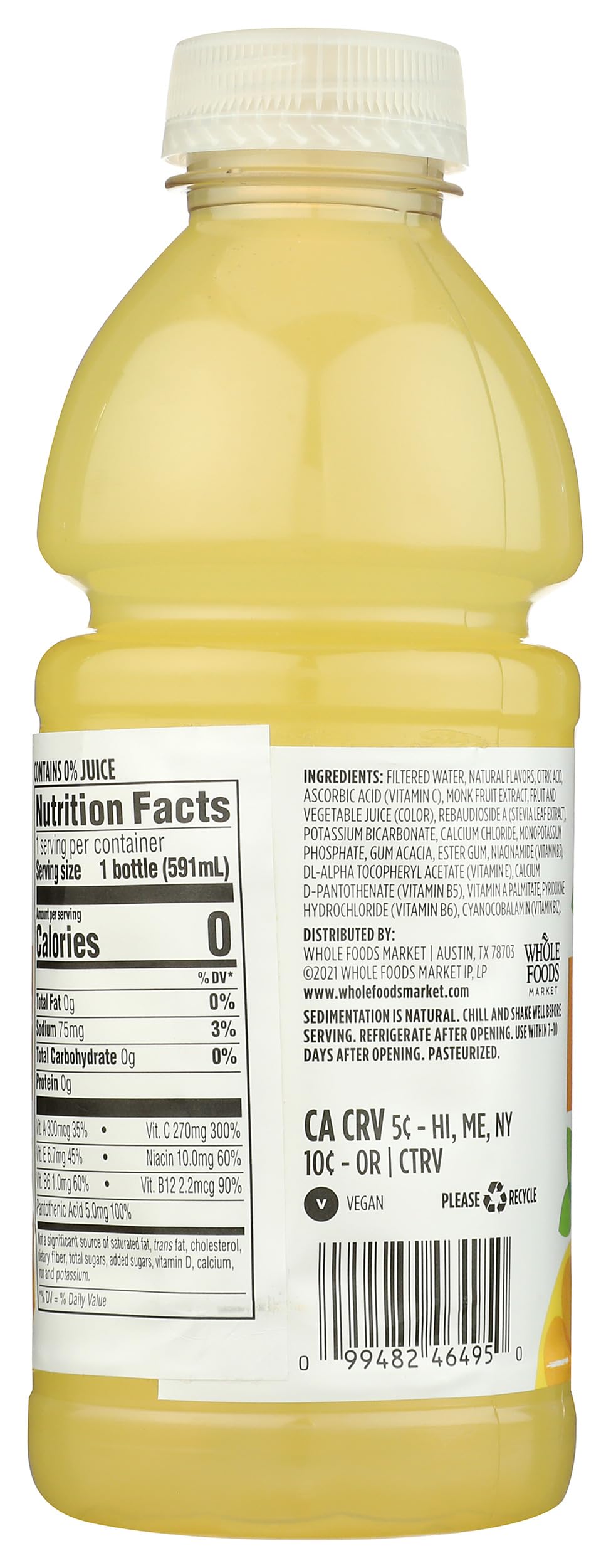 365 by Whole Foods Market, Water Nutrient Lemonade Vitamin C No Calorie, 20 Fl Oz