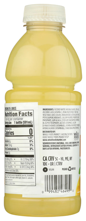 365 by Whole Foods Market, Water Nutrient Lemonade Vitamin C No Calorie, 20 Fl Oz