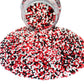 Mystic Sprinkles The Big Game Nonpareil Mix 3.8Oz Bottles (Black, Red & White)