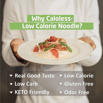 Caloless Konjac Shirataki Noodles 6-Pack Low Calorie healthy food (Chilli & Vinegar)-Gluten Free, Keto snacks, Non Gmo, Low Carb