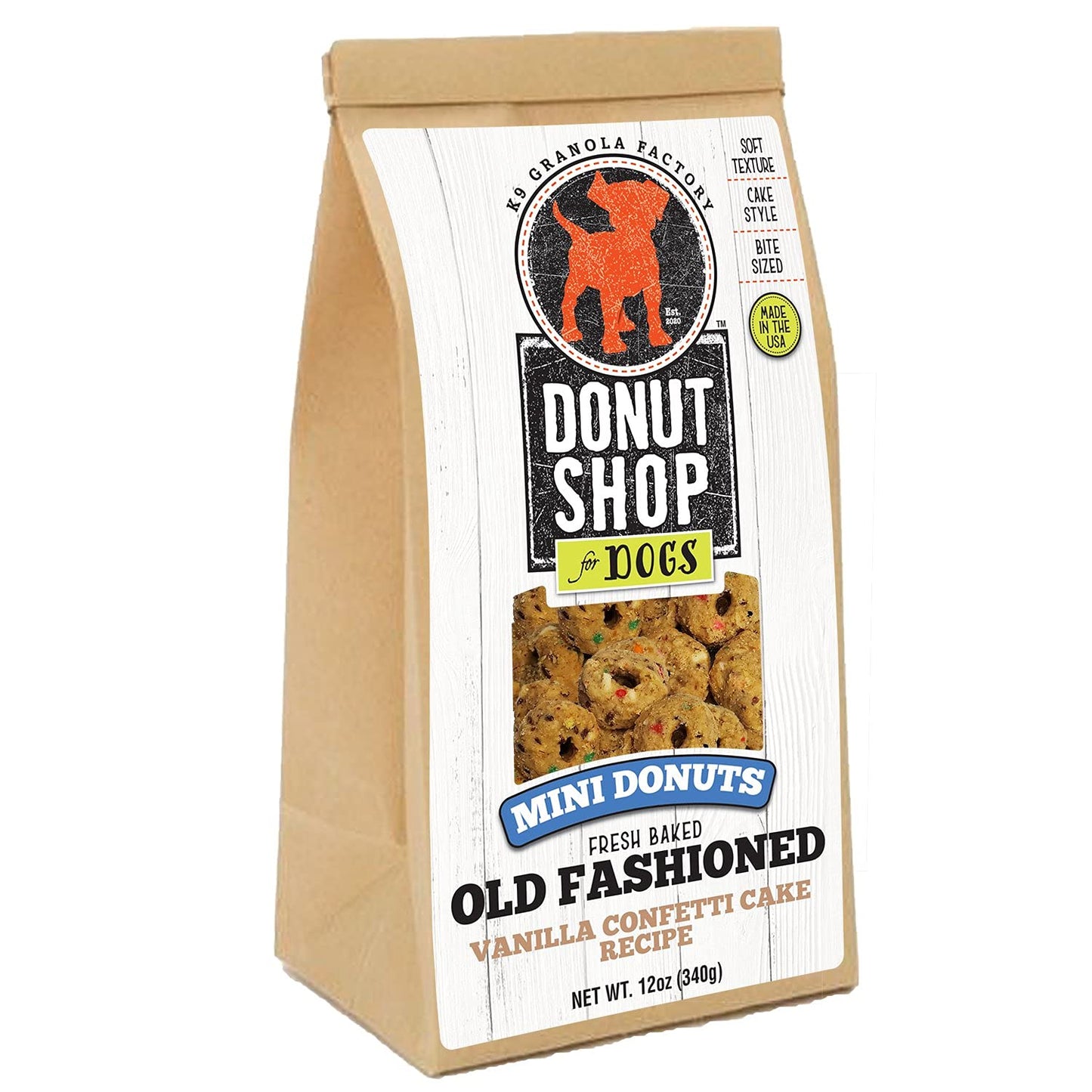 K9 Granola Factory Mini Donuts, Apple Cider Cinnamon, 12oz Pack
