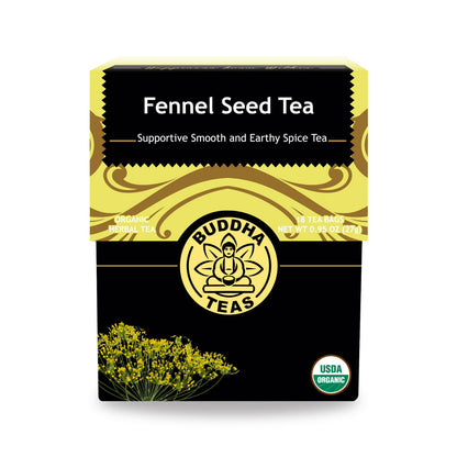 Buddha Teas - Organic Fennel Seed Tea - Herbal Tea - For Health & Digestion - USDA Certified - Clean Ingredients - OU Kosher - 1