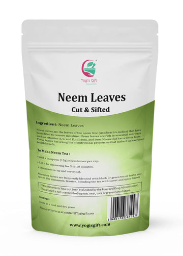 Neem Leaf 1 lb (454 grams) | 100% Natural Tea | Neem Leaves Cut and Sifted | Azadirachta Indica Leaf | Margosa Leaves | Non-GMO,
