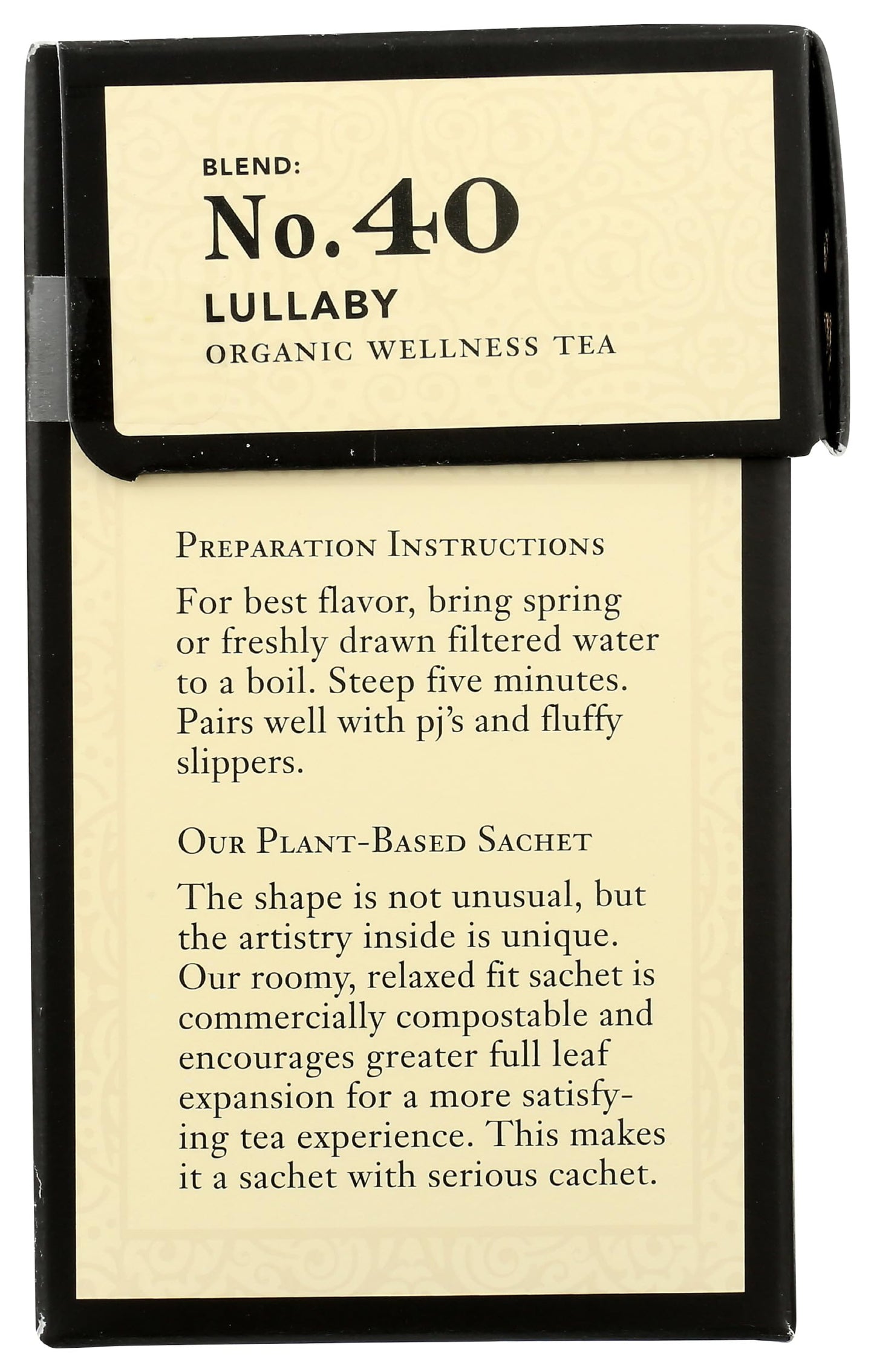 Steven Smith Teamaker Lullaby No. 40, Chamomile, Lemongrass, Lavender, Ashwagandha, Caffeine-Free, Organic Relaxing & Bedtime Wellness, Sugar-Free, Herbal Tea Bags, 15 Sachets, 0.95Oz Each