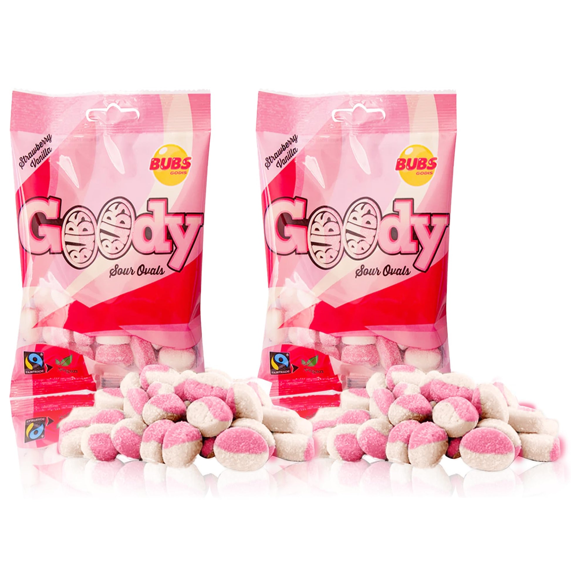 Scandylicious Bubs Goody Candy Ovals Pack - Strawberry/Vanilla, 2 Pack, 12.6 cm x 5.2 cm x 21.4 cm