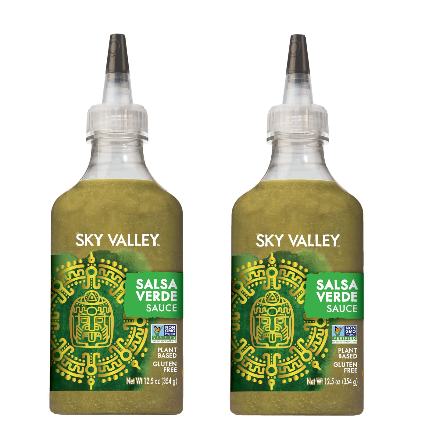 Sky Valley Salsa Verde Sauce - Green Salsa Verde, Medium Heat, Green Hot Sauce, Keto, Gluten Free, Vegan, Non-GMO - 12.5 Oz (Pac