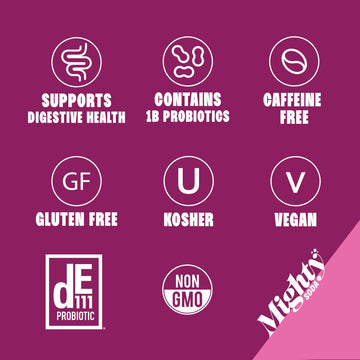 Mighty Soda Raspberry Rose, Prebiotics, Probiotics & Postbiotics, Functional Soft Drink With More Gut Health Benefits, Non-Gmo,