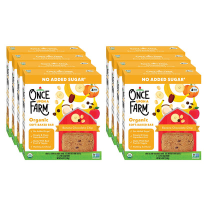Once Upon a Farm | Organic Banana Chocolate Chip Soft Baked Bar | Chocolate, Banana, Vanilla & Oats | Made with Real Fruit & Veg