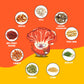 Chiramen Kimchi Veggie Mix Dried Ramen Toppings, Kimchi, Mushrooms, Sweet Pepper, Tofu, Cabbage, Chives, Corn, Perfect For Cup N
