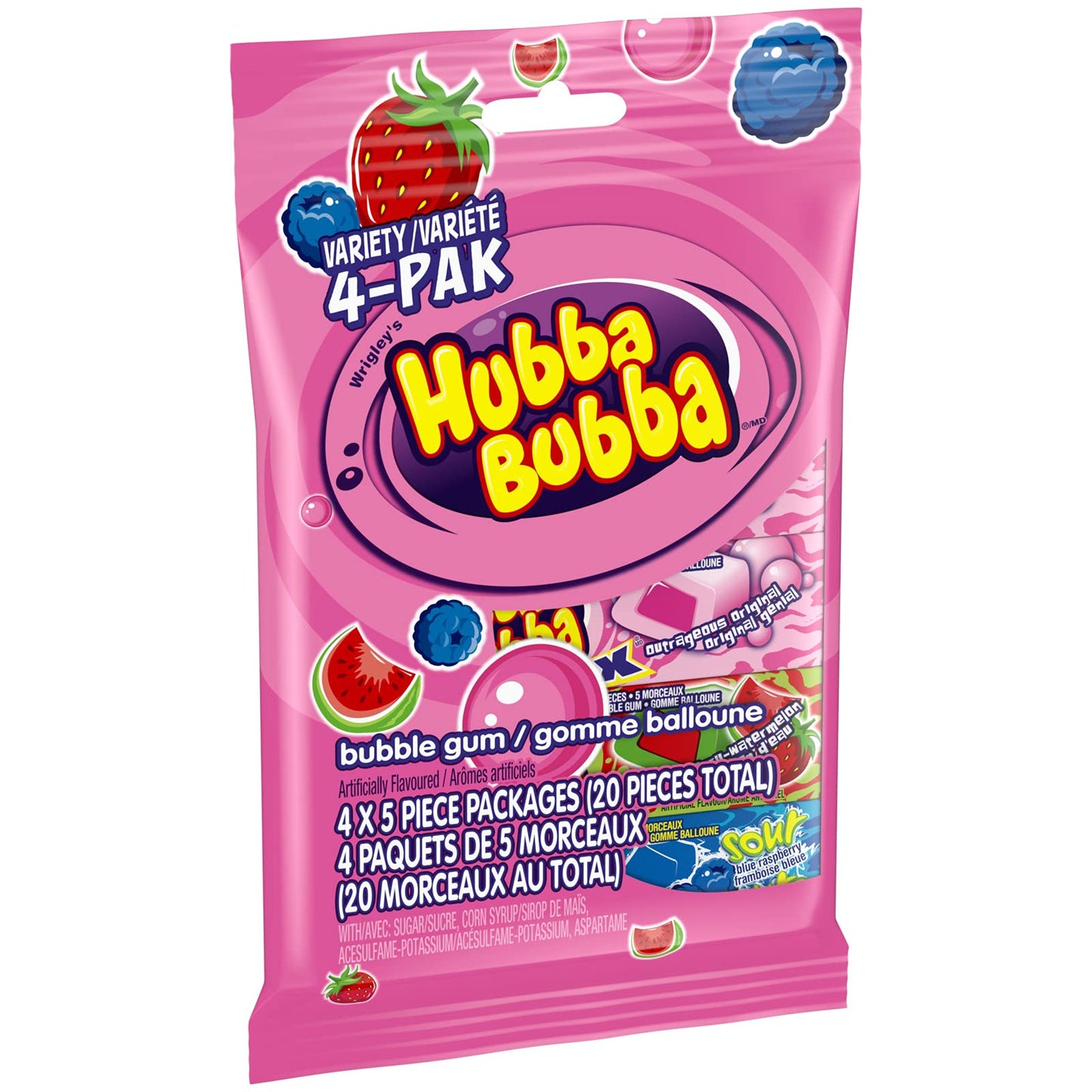 Hubba Bubba Bubblegum, Variety 4 Pak, {Imported From Canada}