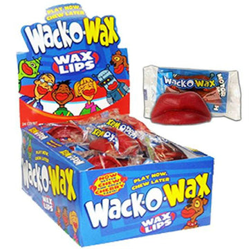 Wax Lips Candy, Cherry Flavor 24 Pk.(12Oz)