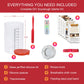 SAGOOITS Sourdough Starter Kit, 34oz Glass Jar with 6 Tools, Red, Basic Model