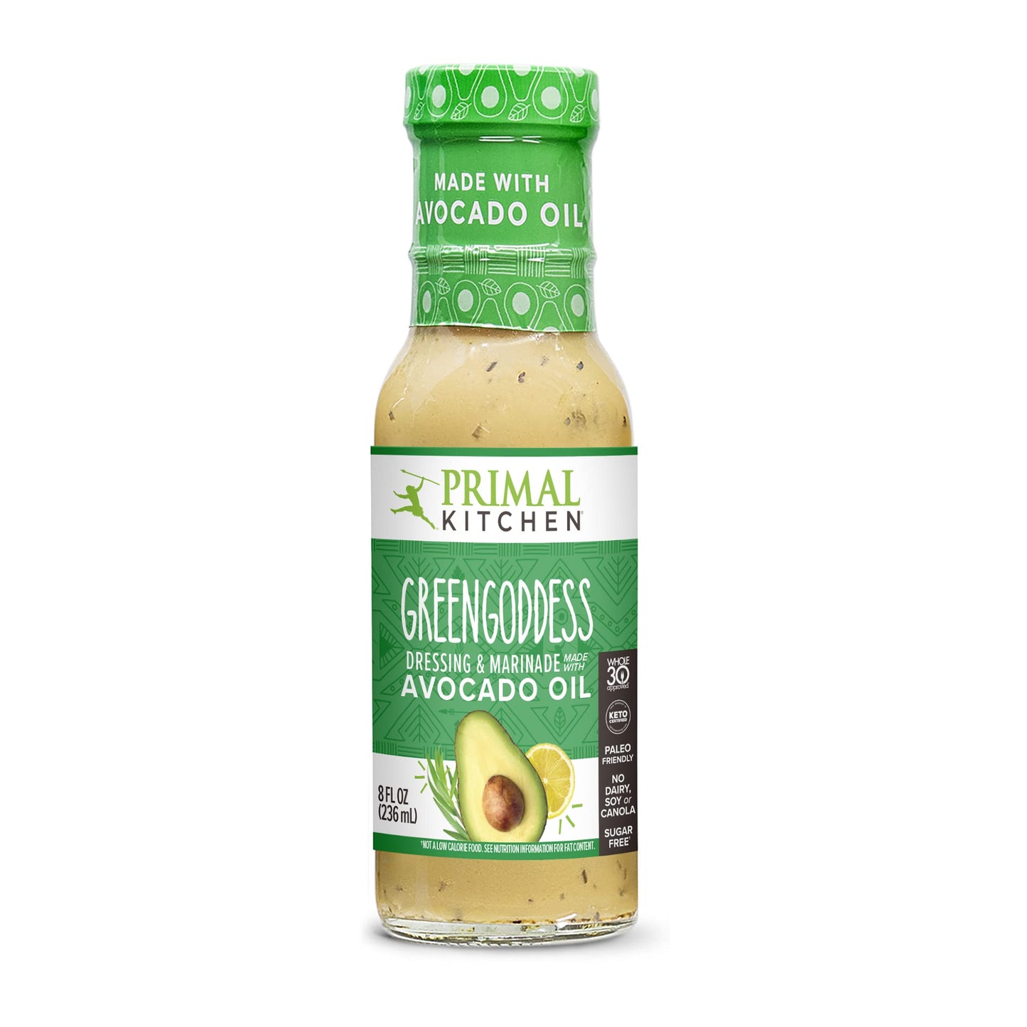 Primal Kitchen Green Goddess Salad Dressing & Marinade, Avocado Oil, Whole30 Approved, Paleo, Keto, 8 Fl Oz