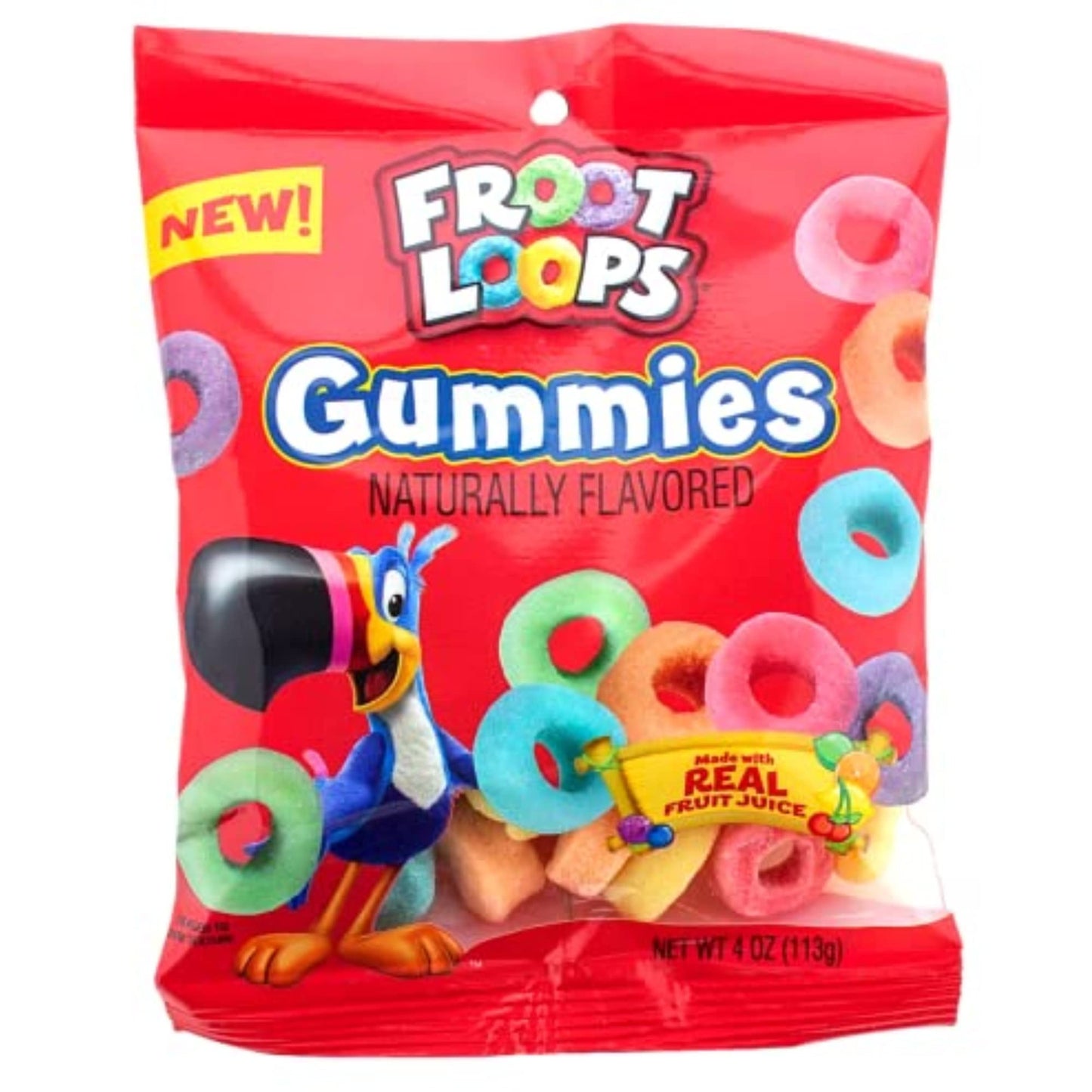 Froot Loops Valentines Gummies Heart Box with Candy, Pack of 2, 4 Ounces Each