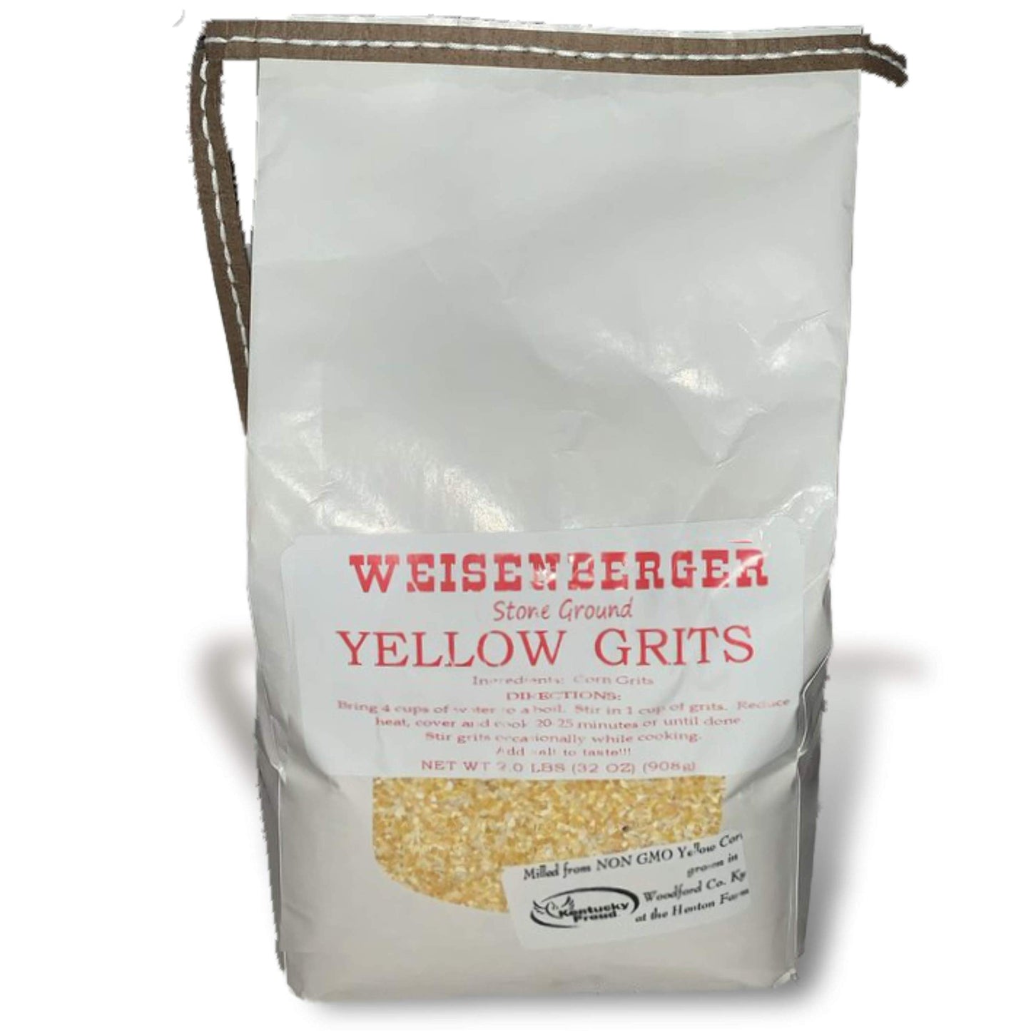 Weisenberger Stone Ground Grits - Yellow, Non-GMO, Coarse Ground, 2 lb (Pack of 2)