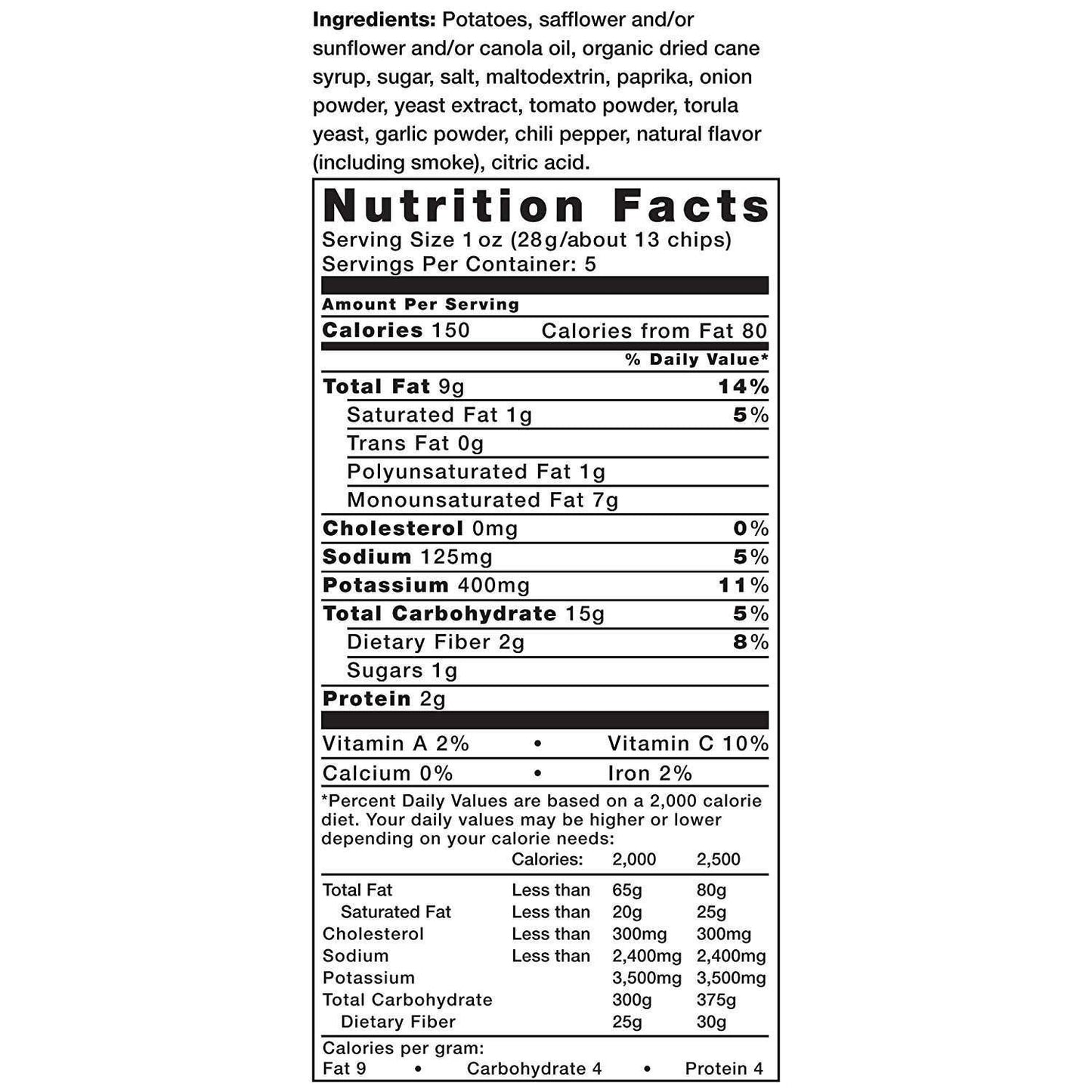 Kettle Brand Potato Chips, Backyard Barbeque Bags, 5 Ounce (Pack Of 8)