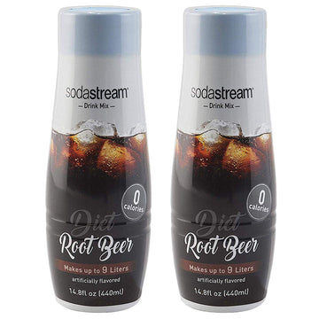 SodaStream Diet Root Beer, 2 Pack, 14.8 Fl Oz Each, Carbonated Beverage Mix