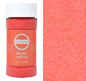 Mystic Sprinkles Sanding Sugar 4Oz Bottles (Morganite - Peach Sanding Sugar 4Oz)
