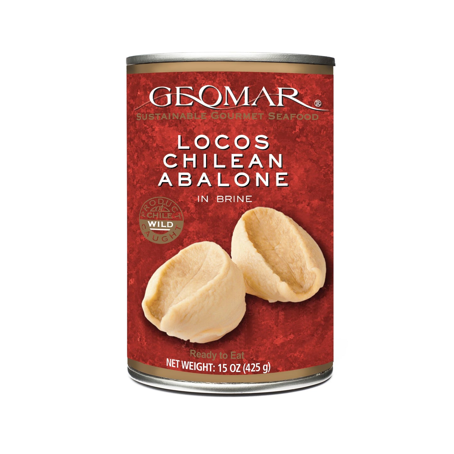 Geomar Locos in Brine - Hand-Caught Chilean Abalone - Ready-to-Eat Seafood - 15 oz Can - Nutritious High-Protein Delicacy