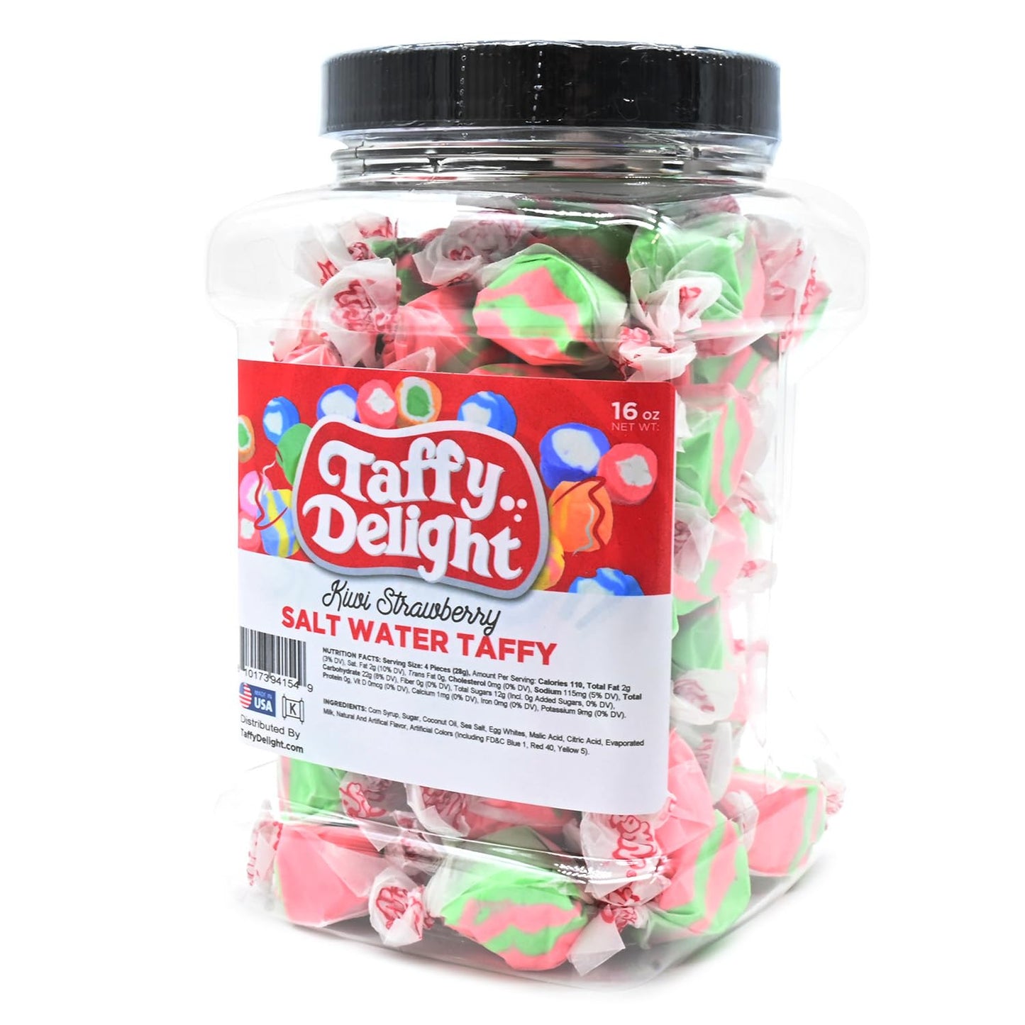 Taffy Delight Salt Water Taffy (16Oz, Kiwi Strawberry)