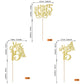 Rssta i Cupcake Toppers 15th Birthday Pack, 24 Pieces, Gold Paper Decorations