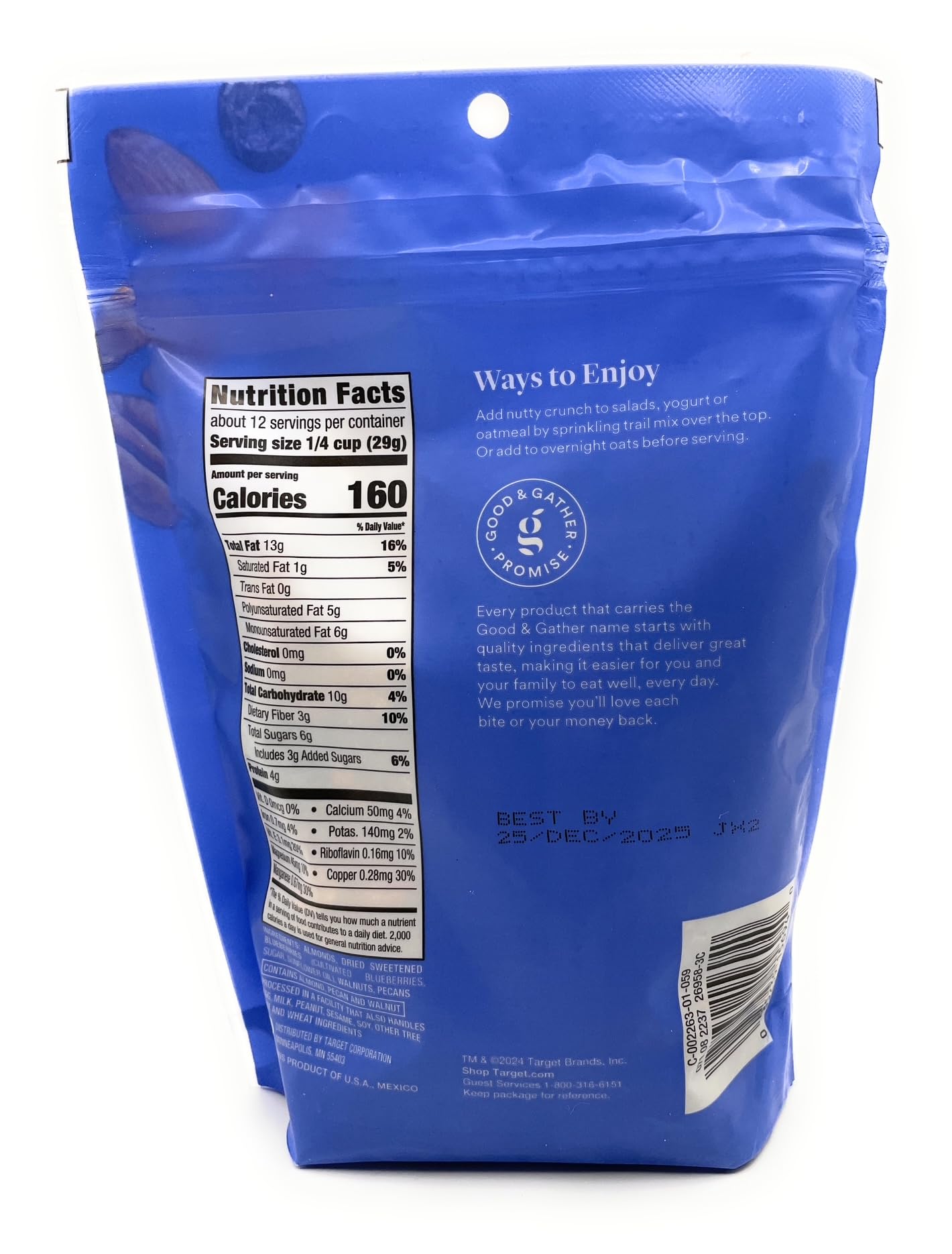 Blueberry Nut Trail Mix 12oz/340g - Pack of 1