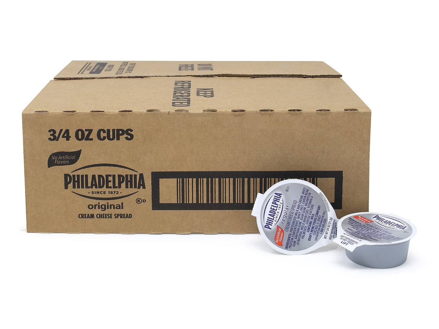 Kraft Philadelphia Original Cream Cheese Spread - Cup, 3/4 Ounce -- 100 per case. by Philadelphia