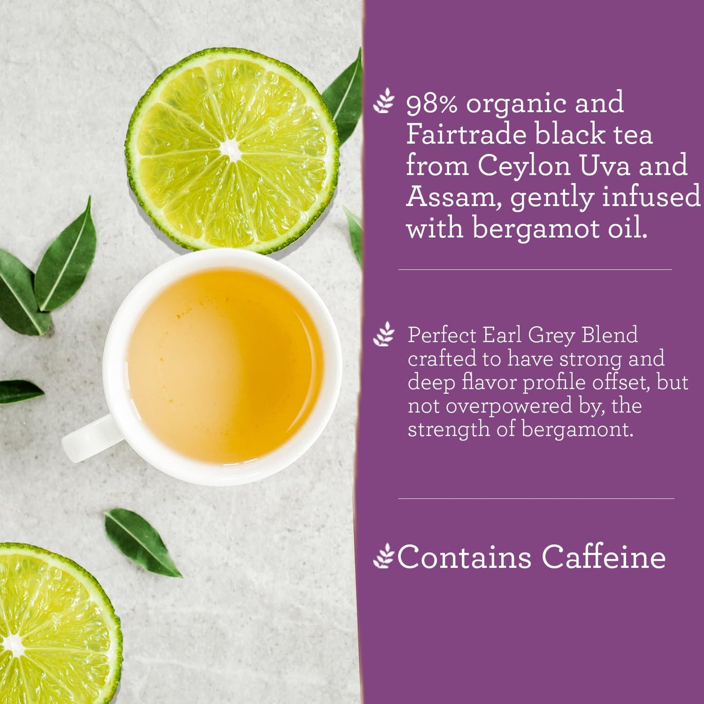 Greenypeeps Organic Earl Grey Tea Bags - Classic Earl Gray Tea Recipe With Ceylon Uva And Assam Black Tea Plus Bergamot - Fairtr