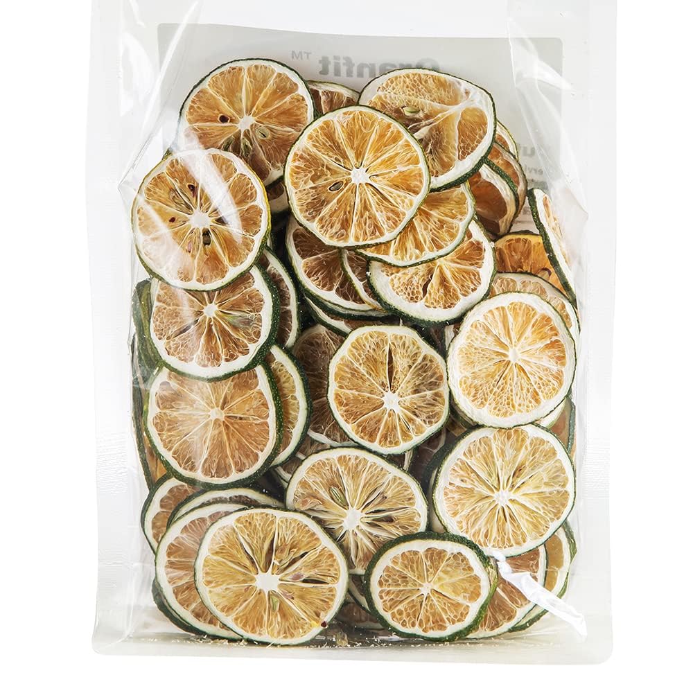Oranfit Dried Lime Slices, Natural Dried Lime Slices, Crafts Cake Decoration Cocktail Garnish Table Scatters Potpourri Candle Crafts (3Oz/85G)