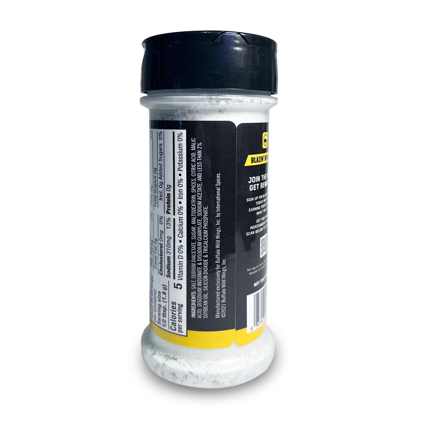 Buffalo Wild Wings Seasoning Salt & Vinegar, 6.3 Ounce - Perfect for Fries, Wings, and Snacks - Flavorful Condiment Blend