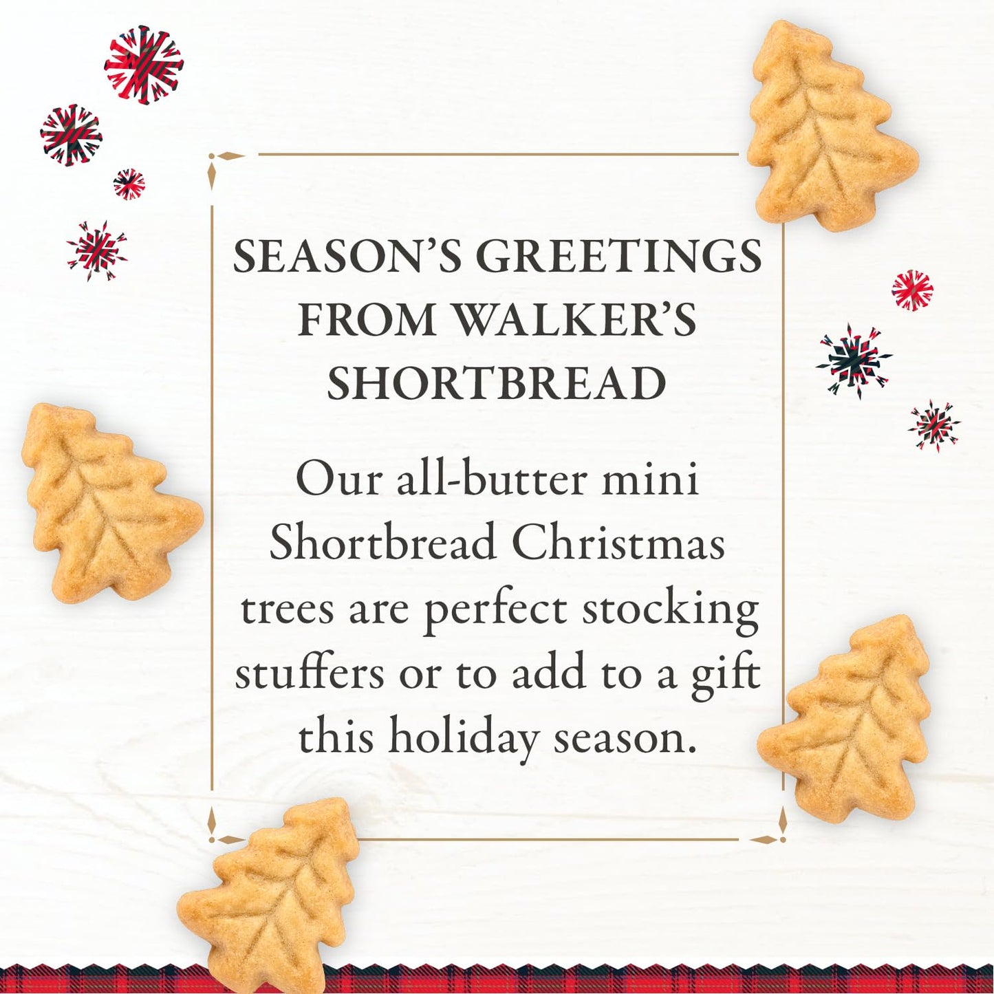 Walker'S Shortbread Christmas Tree Shaped Mini Holiday Cookies, All-Butter Shortbread Cookies, 5.3 Oz Box