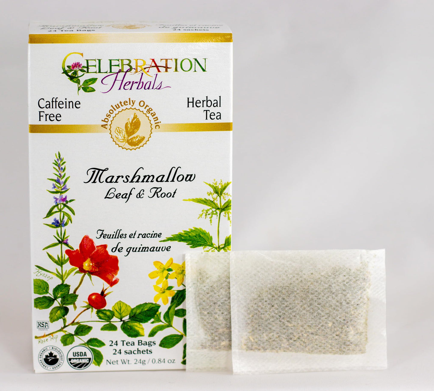 CELEBRATION HERBALS Marshmallow Leaf & Root Organic 24 Bag, 0.02 Pound