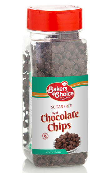 Sugar Free Chocolate Chips (Diet) - Dairy Free, Kosher - 9 oz. - Bakers Choice